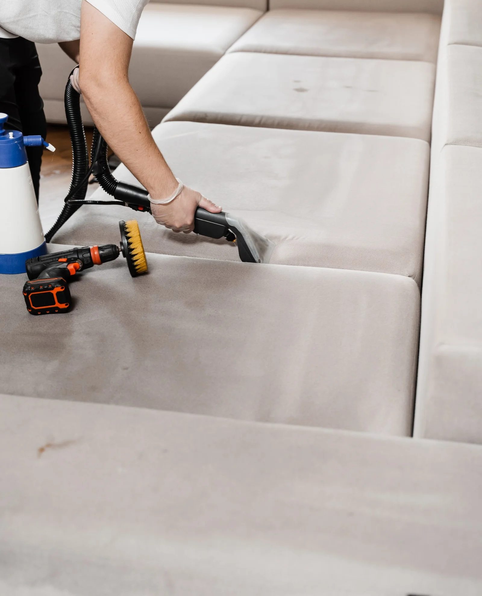 deep sofa cleaning process